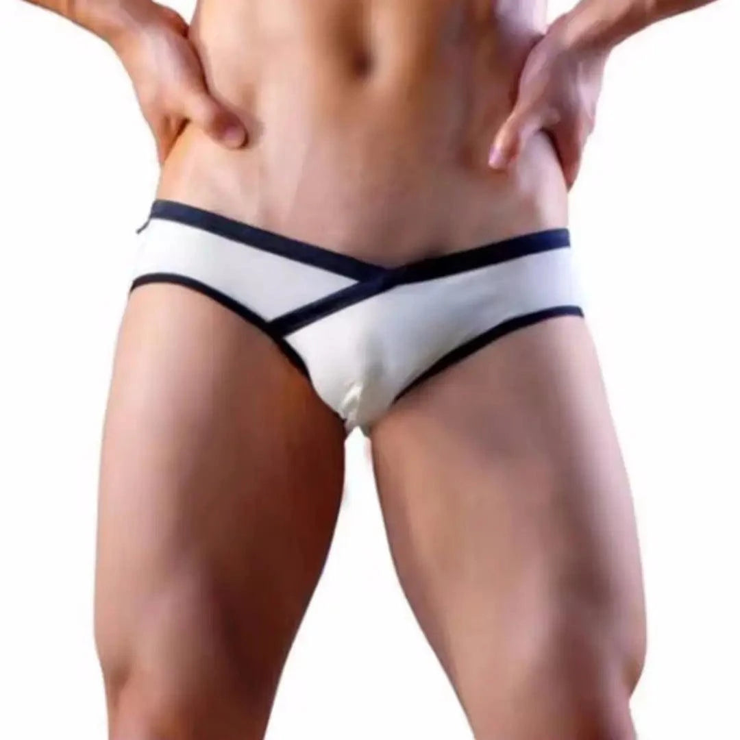 DomiGe DomiGe Men's Cotton Underwear Lycra Briefs with V-Shaped Low-Rise