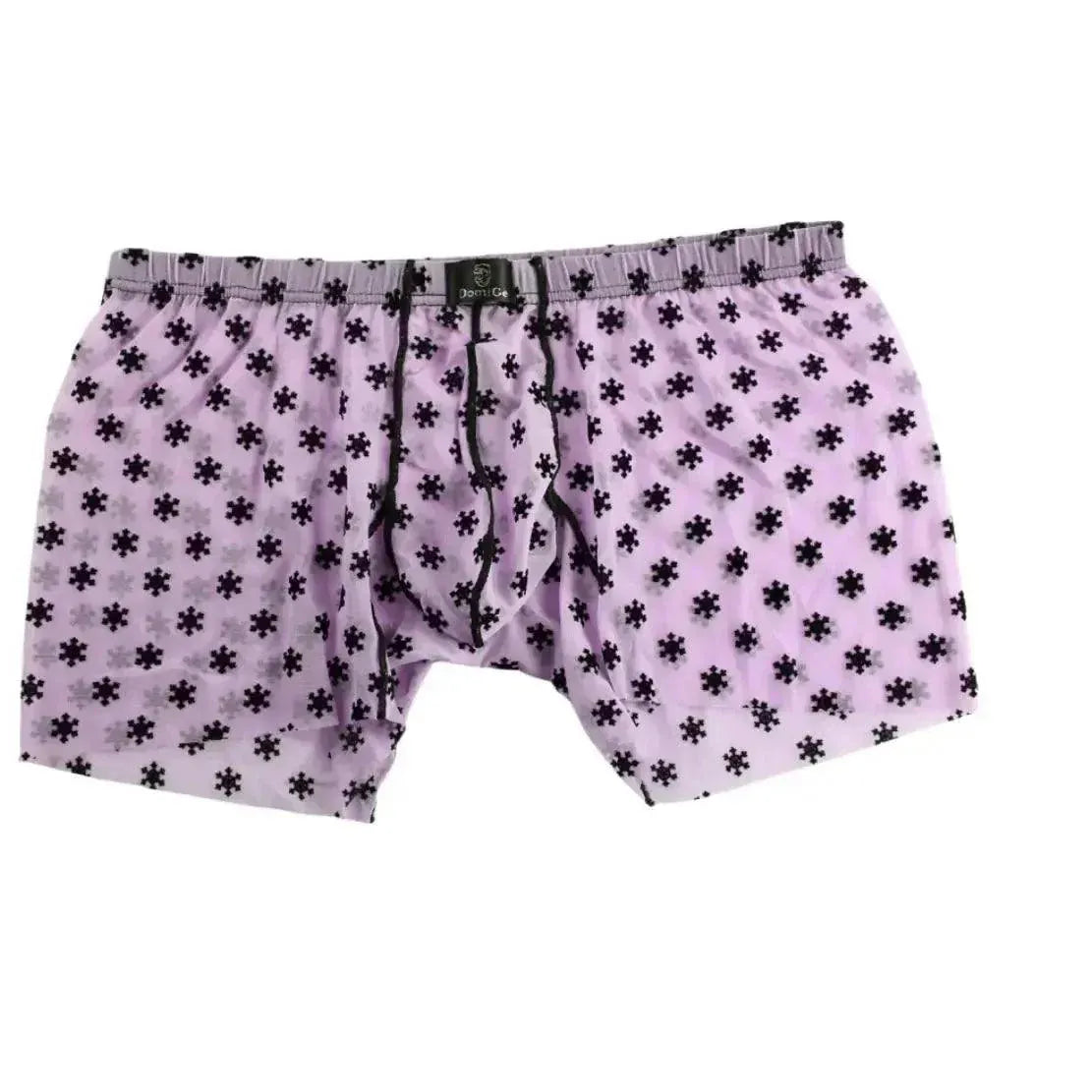 DomiGe DomiGe Men's Flocking Boxer Briefs - Soft Mesh Pouch Underwear for Men