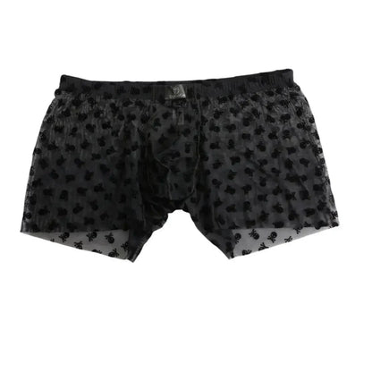 DomiGe DomiGe Men's Flocking Boxer Briefs - Soft Mesh Pouch Underwear for Men