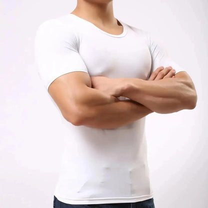 DomiGe DomiGe Men's High-Stretch Short Sleeve Shirt Undershirt