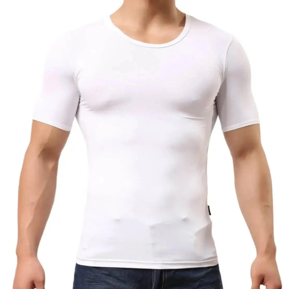 DomiGe DomiGe Men's High-Stretch Short Sleeve Shirt Undershirt