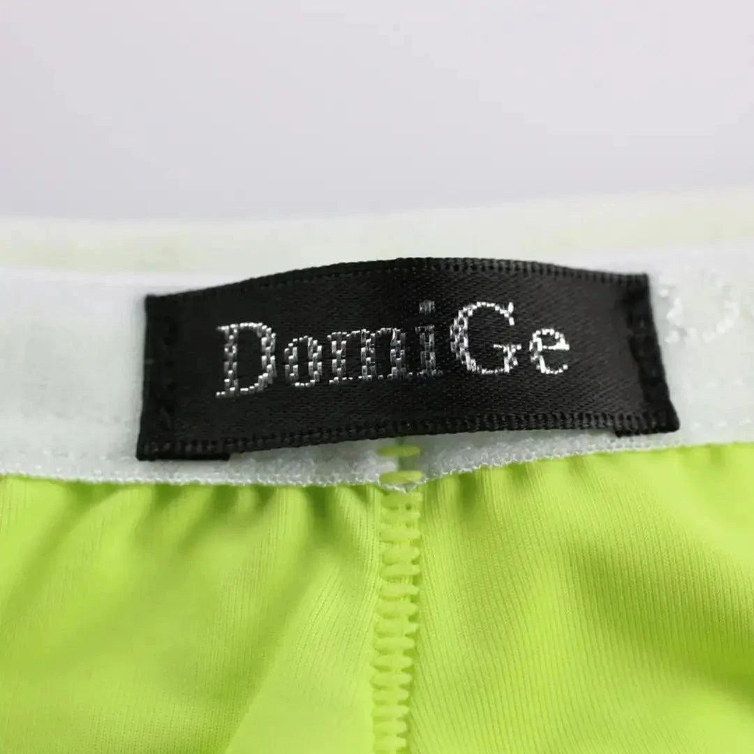 DomiGe DomiGe Men's Ice Silk Briefs Mid-Waist Briefs Seamless Underwear
