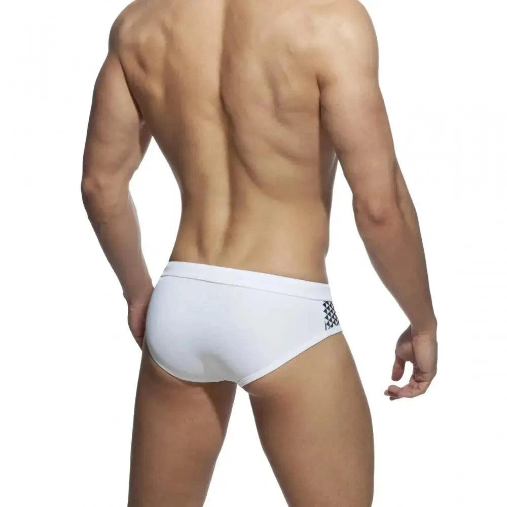 DomiGe DomiGe Men's Low-Rise Block Swim Briefs  Nylon Bikini Beachwear
