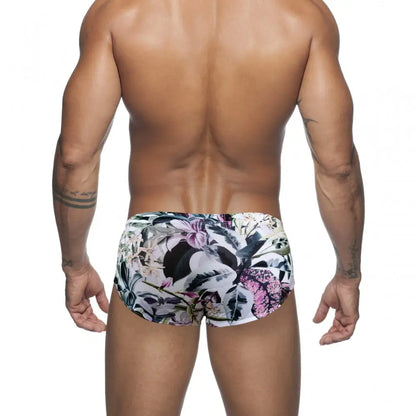 DomiGe DomiGe Men's Low-Rise Swim Briefs Flower Print - 80% Polyester