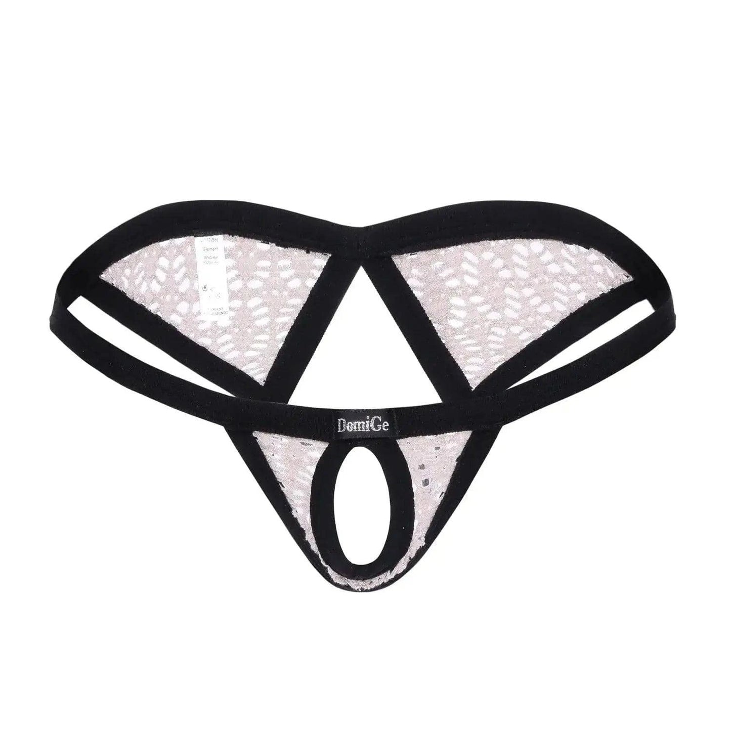 DomiGe DomiGe Men's Low Rise Thong Dual-Strap Open Front Design Underwear