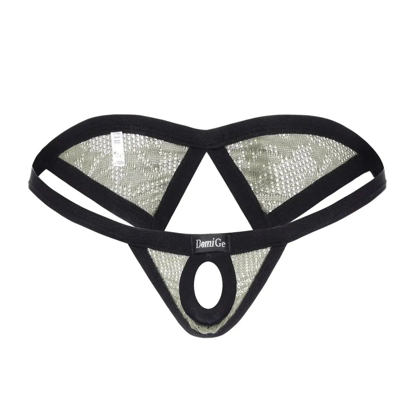 DomiGe DomiGe Men's Low Rise Thong Dual-Strap Open Front Design Underwear