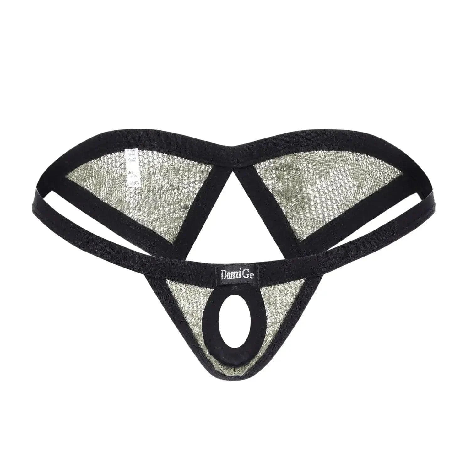 DomiGe DomiGe Men's Low Rise Thong Dual-Strap Open Front Design Underwear