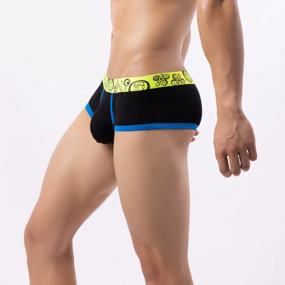 DomiGe DomiGe Men's Low-Rise Trunks Unique 3D Cube Cut Ball Pouch
