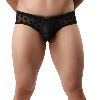 DomiGe DomiGe Men's Mesh Briefs with Velvet Flocking & Sheer Design | Luxe Support