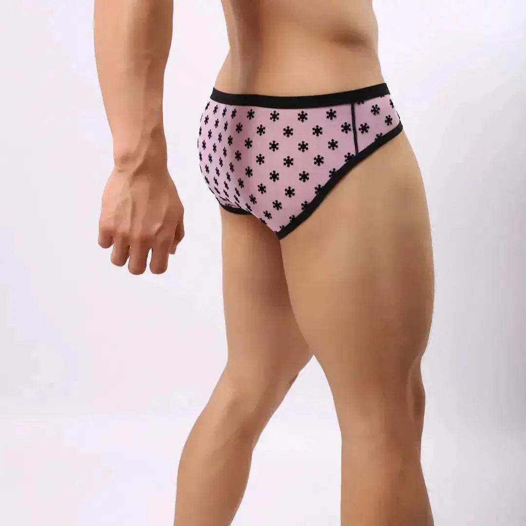 DomiGe DomiGe Men's Mesh Briefs with Velvet Flocking & Sheer Design | Luxe Support