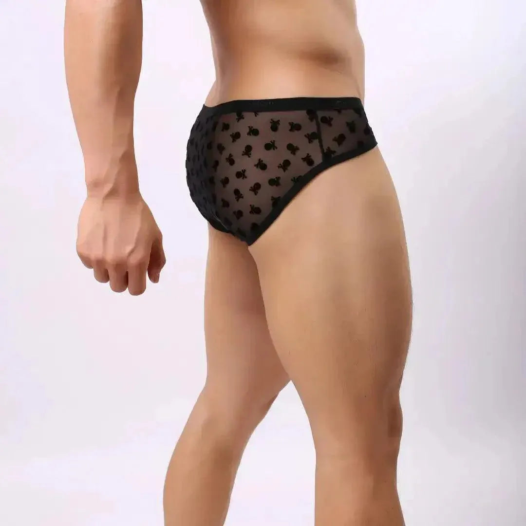 DomiGe DomiGe Men's Mesh Briefs with Velvet Flocking & Sheer Design | Luxe Support