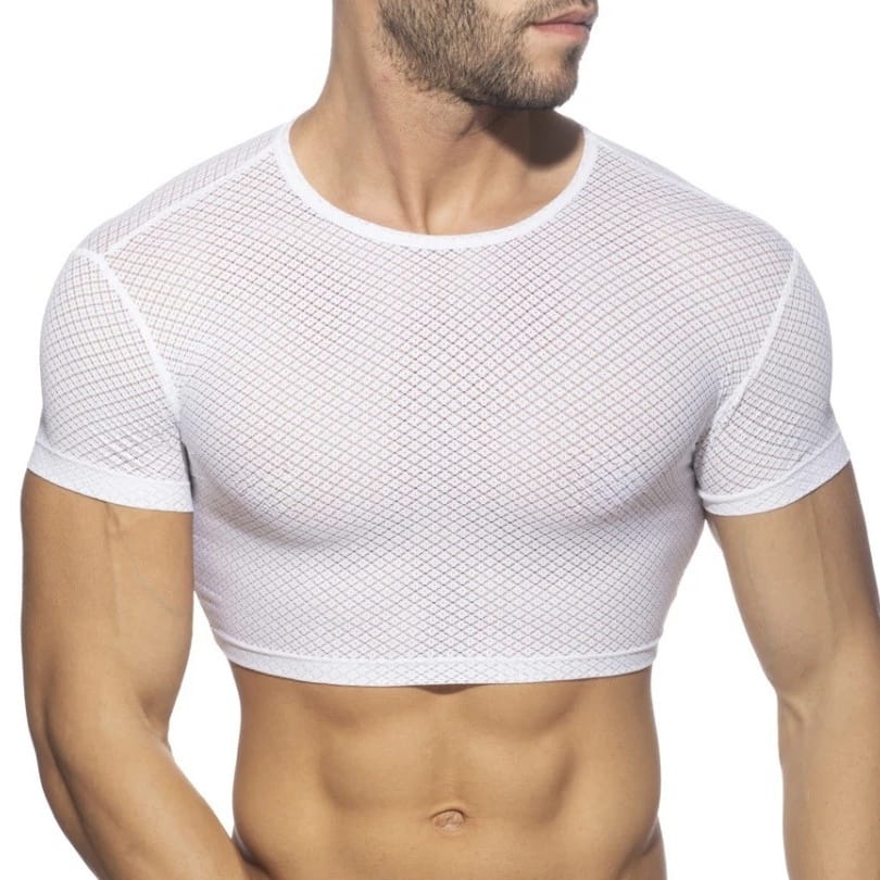 DomiGe DomiGe Men's Mesh Crop Top Underwear - Sheer Lace & Sexy Male Lingerie LX501