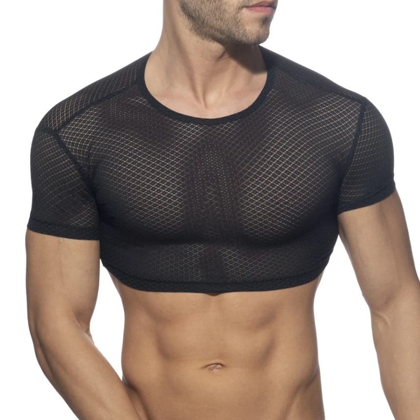DomiGe DomiGe Men's Mesh Crop Top Underwear - Sheer Lace & Sexy Male Lingerie LX501