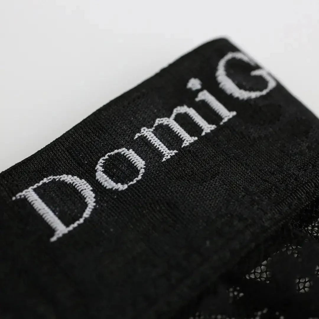 DomiGe DomiGe Men's Mesh Sheer Boxers Waistband Ultimate Male Underwear