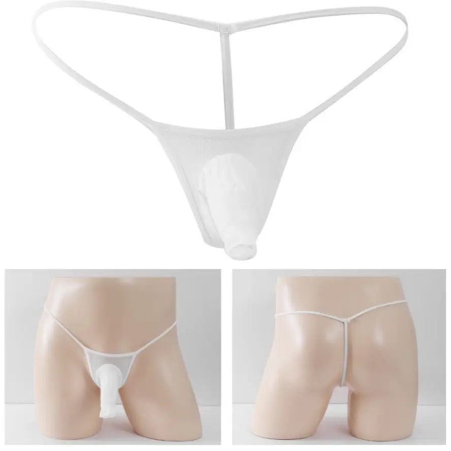 DomiGe DomiGe Men's Mesh Underwear Cock Socks Front Open Elasticity