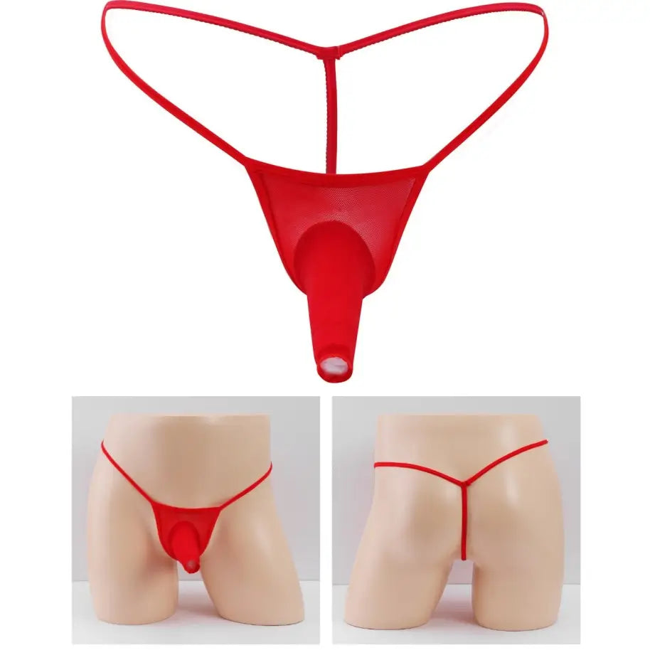 DomiGe DomiGe Men's Mesh Underwear Cock Socks Front Open Elasticity