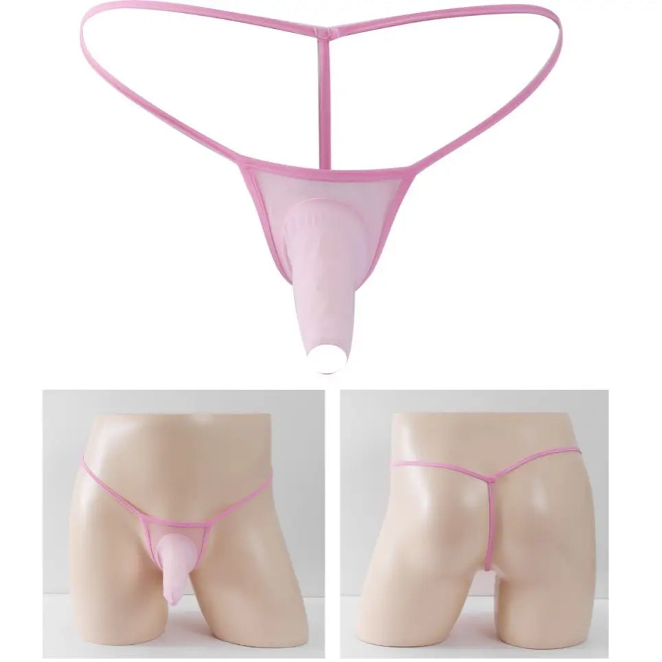 DomiGe DomiGe Men's Mesh Underwear Cock Socks Front Open Elasticity