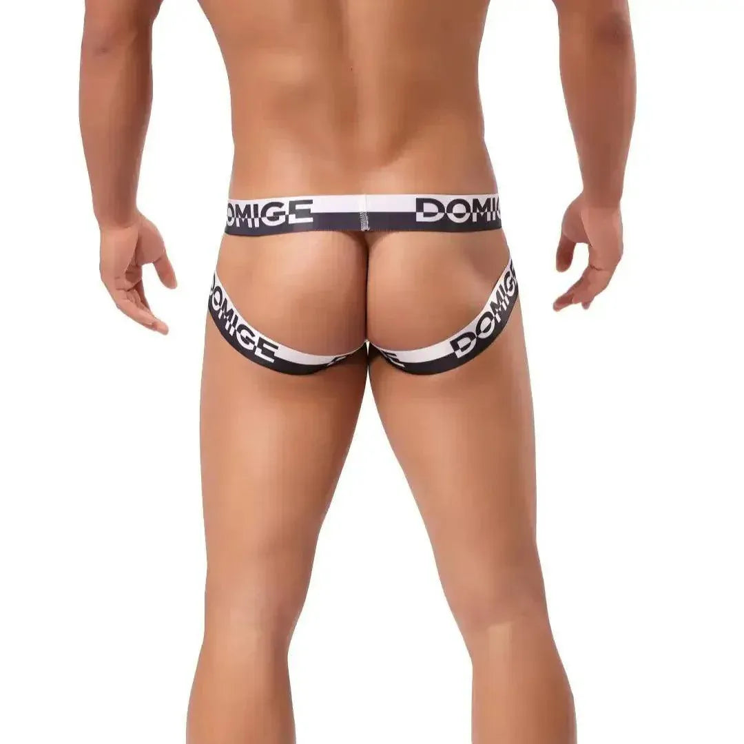 DomiGe DomiGe Men's PI Jock Straps Cotton "π" Design Sexy Thongs for Men