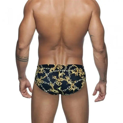 DomiGe DomiGe Men's Quick-Dry Low-Rise Swim Briefs – Stylish Printed Bikini Swimwear