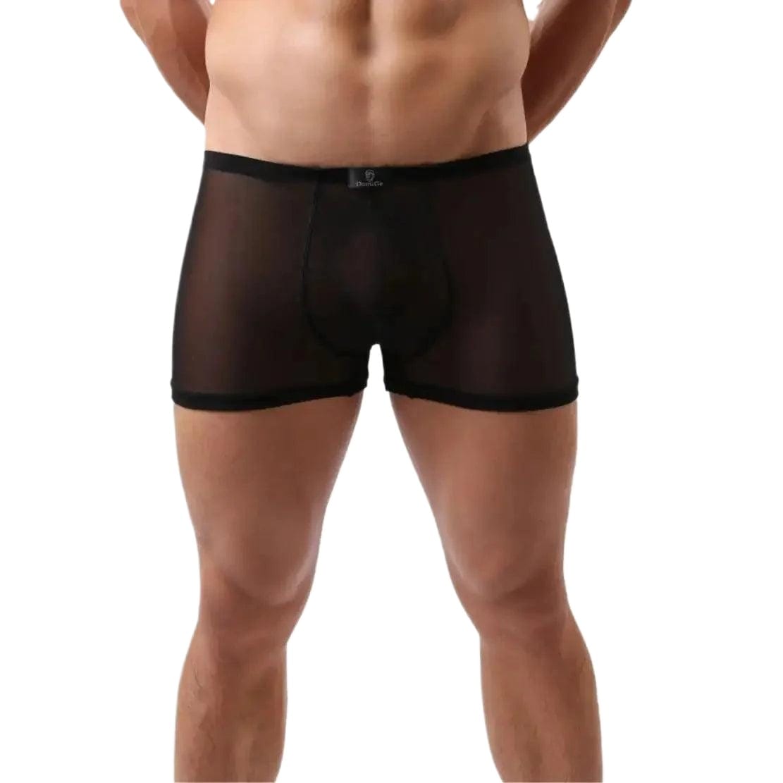 DomiGe DomiGe Men's Sheer Mesh Boxer Shorts - Breathable & Sexy Male Underwear