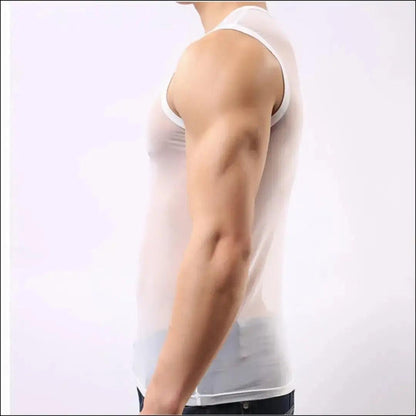 DomiGe DomiGe Men's Sheer Sexy Shirt -Transparent Stretch Top