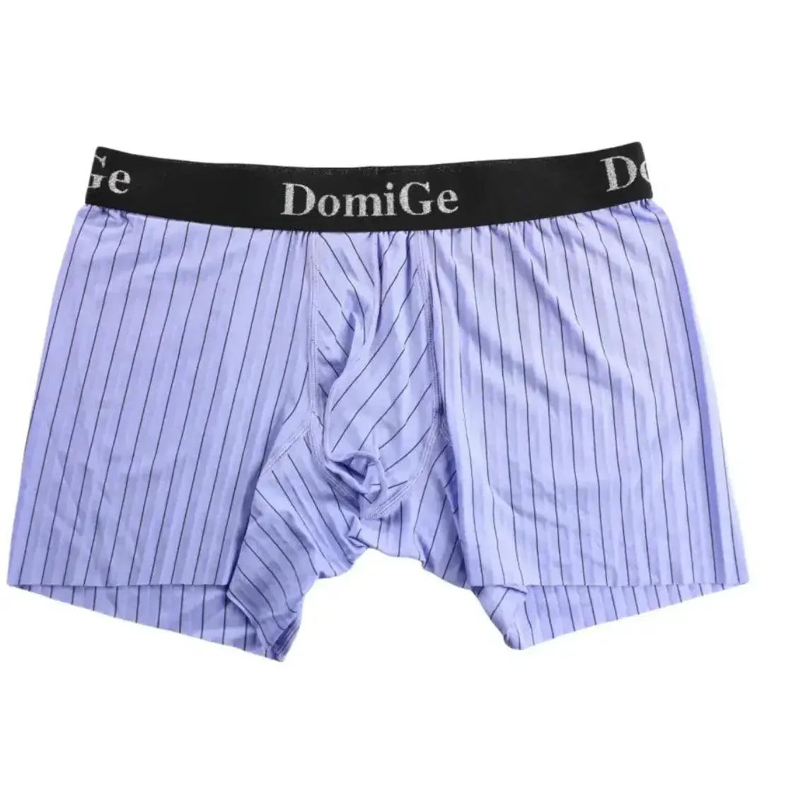 DomiGe DomiGe Men's Striped Boxer Shorts - Ice Silk Mid-Rise Breathable Underwear