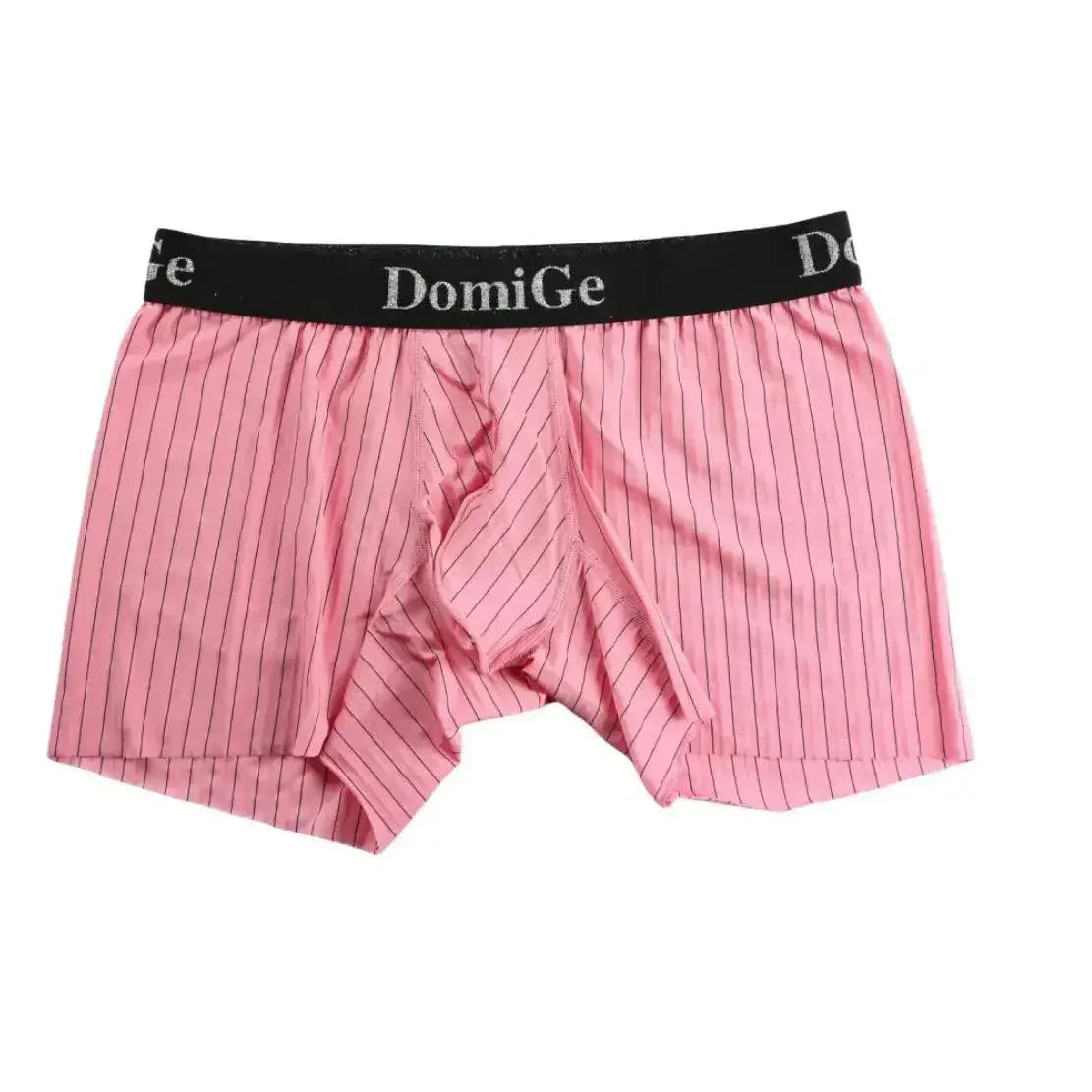 DomiGe DomiGe Men's Striped Boxer Shorts - Ice Silk Mid-Rise Breathable Underwear