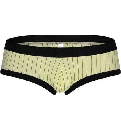 DomiGe Domige Men's Striped Low-Rise Briefs - Breathable Nylon Blend Underwear