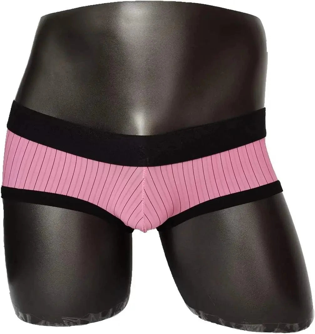 DomiGe Domige Men's Striped Low-Rise Briefs - Breathable Nylon Blend Underwear