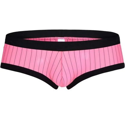 DomiGe Domige Men's Striped Low-Rise Briefs - Breathable Nylon Blend Underwear