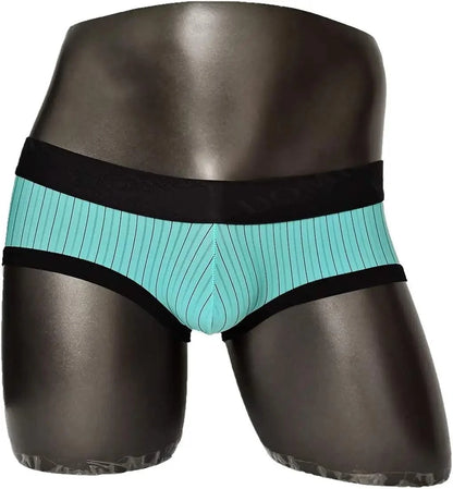 DomiGe Domige Men's Striped Low-Rise Briefs - Breathable Nylon Blend Underwear