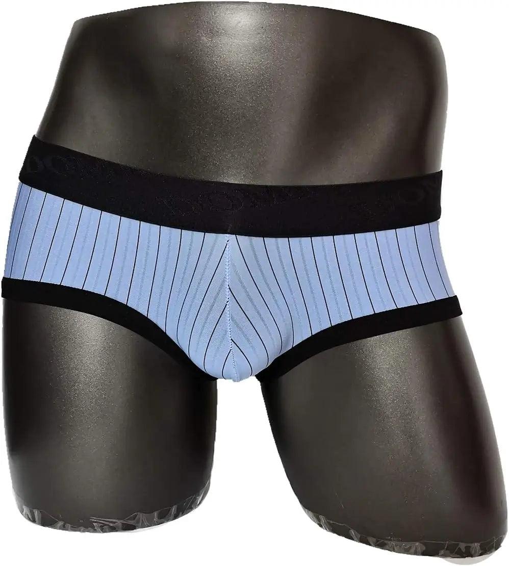 DomiGe Domige Men's Striped Low-Rise Briefs - Breathable Nylon Blend Underwear