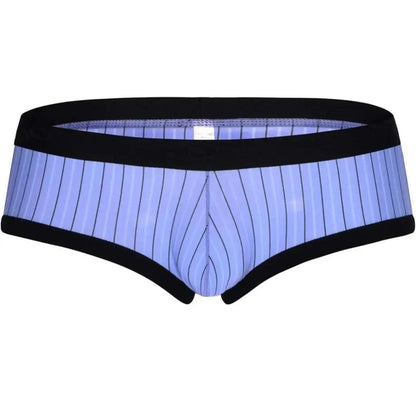 DomiGe Domige Men's Striped Low-Rise Briefs - Breathable Nylon Blend Underwear