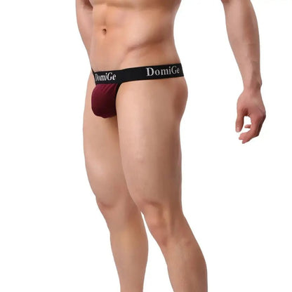 DomiGe DomiGe Men's T-Back Thong Adjustable Waistband Logo Male Underwear