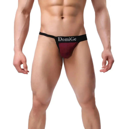 DomiGe DomiGe Men's T-Back Thong Adjustable Waistband Logo Male Underwear