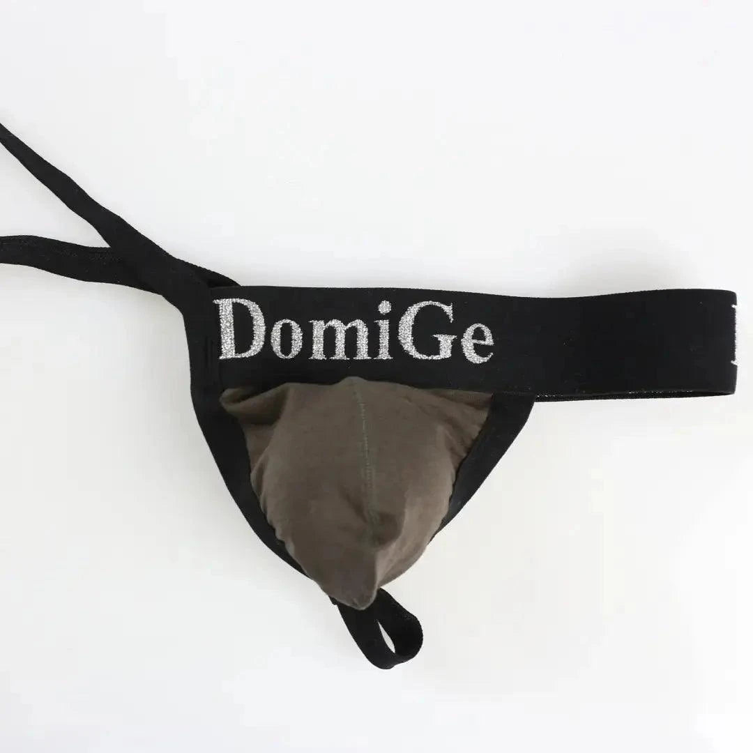 DomiGe DomiGe Men's T-Back Thong Adjustable Waistband Logo Male Underwear