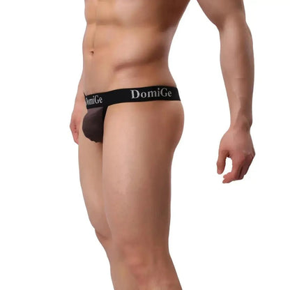 DomiGe DomiGe Men's T-Back Thong Adjustable Waistband Logo Male Underwear