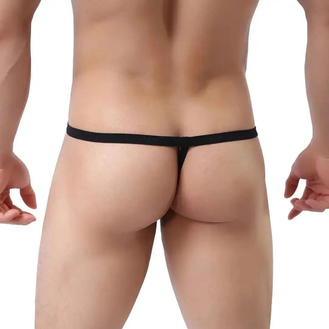 DomiGe DomiGe Men's Thong Adjustable String Branded Elastic T-Back Underwear