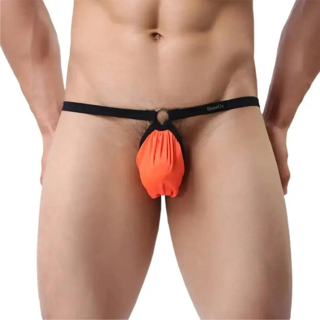 DomiGe DomiGe Men's Thong Adjustable String Branded Elastic T-Back Underwear