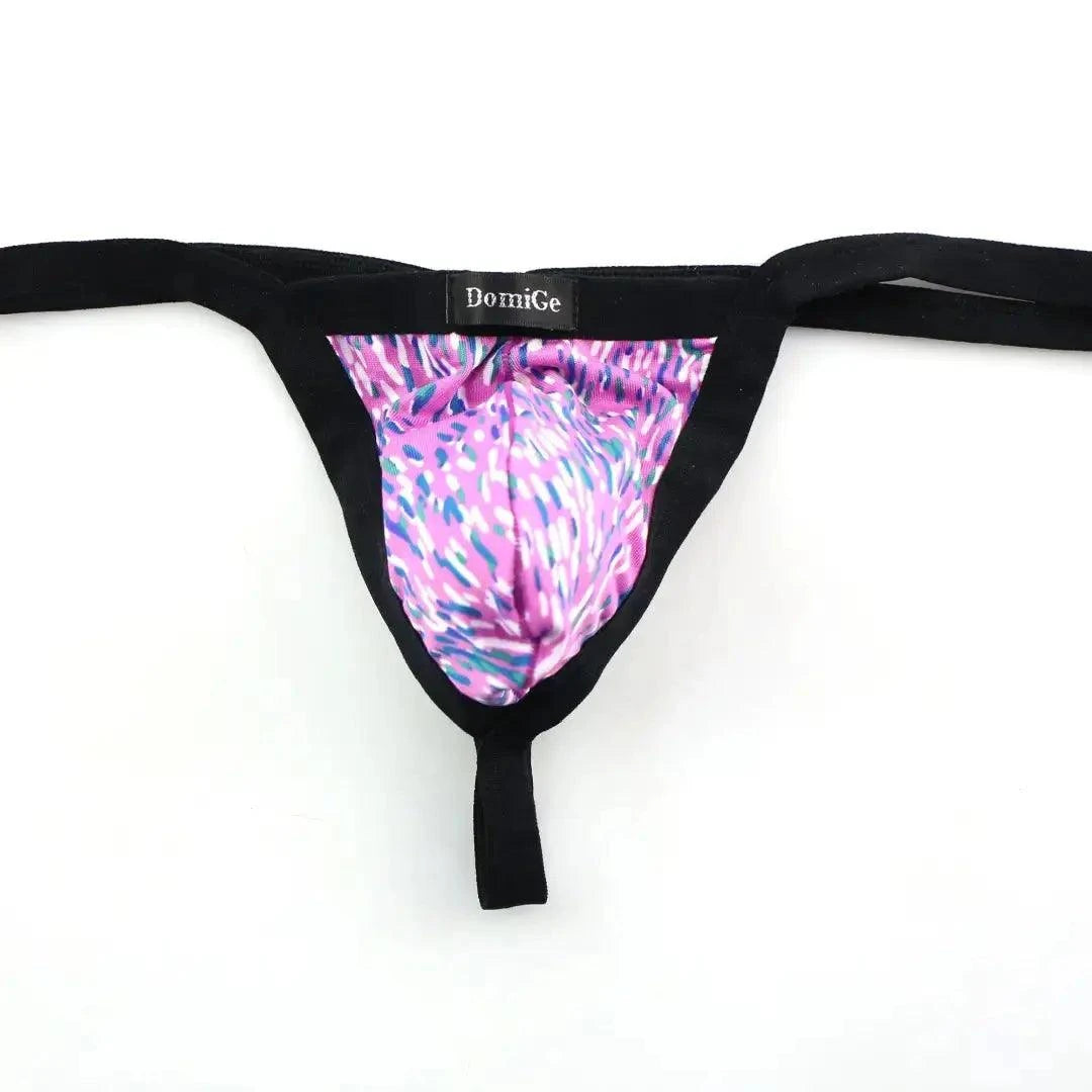 DomiGe DomiGe Men's Thong Male Low-Rise Floral T-Back