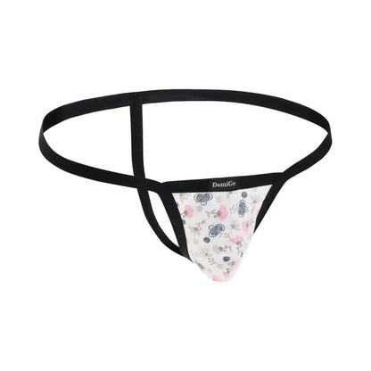DomiGe DomiGe Men's Thong Male Low-Rise Floral T-Back