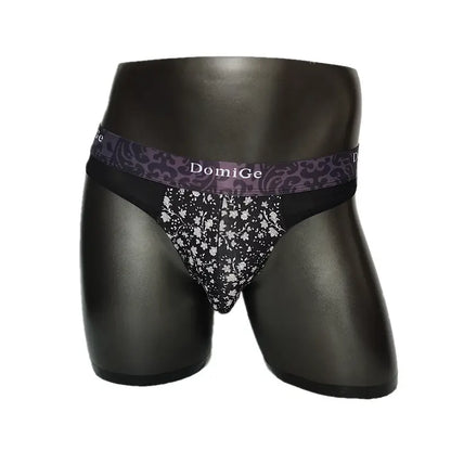 DomiGe Domige Men's Thong String Underwear - Mesh G-String Briefs with Pouch Support