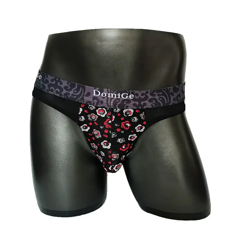 DomiGe Domige Men's Thong String Underwear - Mesh G-String Briefs with Pouch Support