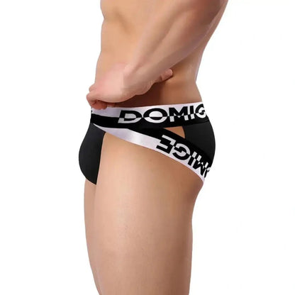 DomiGe DomiGe Men's Underwear Briefs with Silver Logo Waistband Briefs