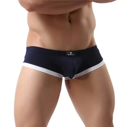 DomiGe DomiGe Men's Undies Low-Rise Trunks with U-Pouch and Seamless Rear  Boxers