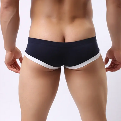 DomiGe DomiGe Men's Undies Low-Rise Trunks with U-Pouch and Seamless Rear  Boxers