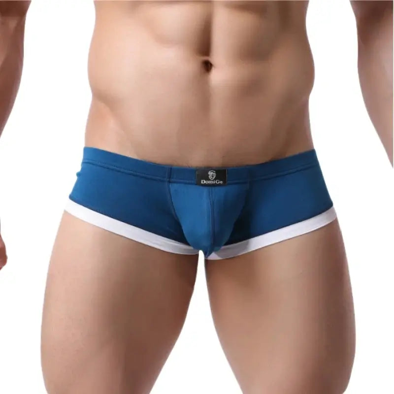 DomiGe DomiGe Men's Undies Low-Rise Trunks with U-Pouch and Seamless Rear  Boxers
