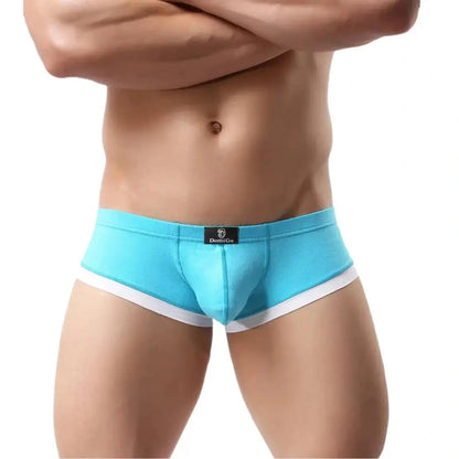DomiGe DomiGe Men's Undies Low-Rise Trunks with U-Pouch and Seamless Rear  Boxers