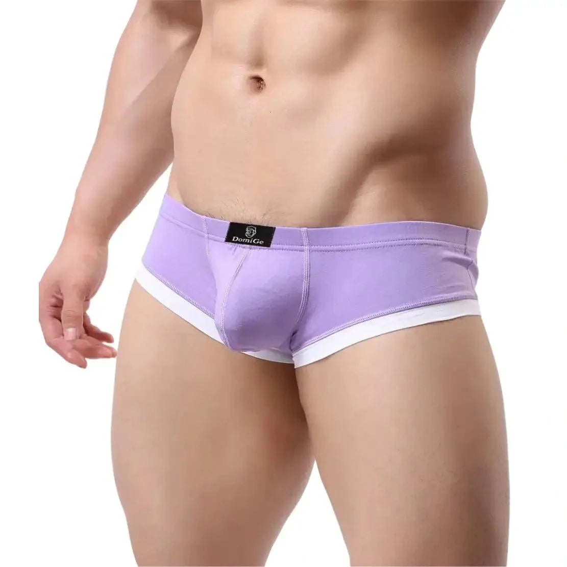 DomiGe DomiGe Men's Undies Low-Rise Trunks with U-Pouch and Seamless Rear  Boxers