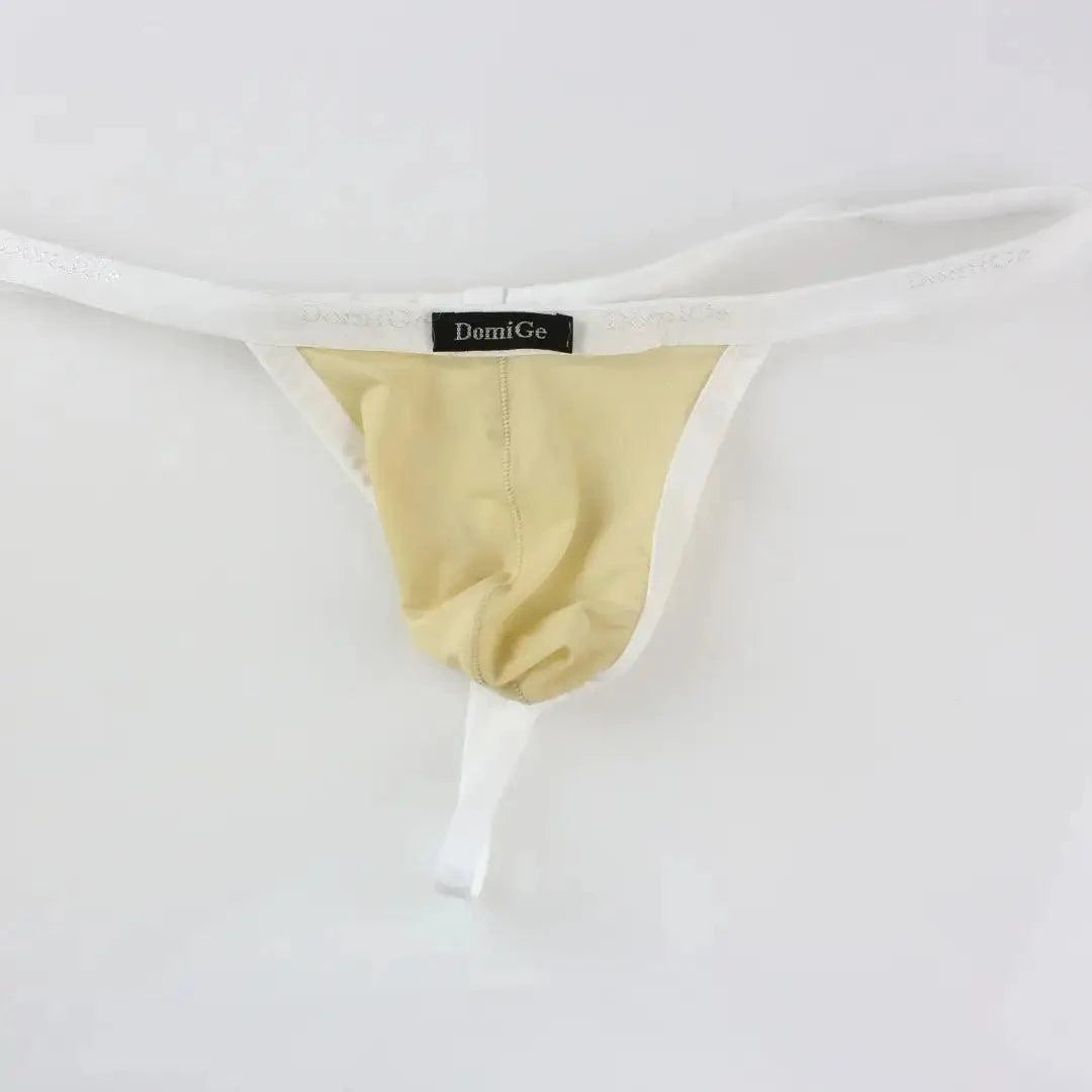 DomiGe DomiGe Silk Men's Low-Rise Thong Male T-Back Sleek T-Back for Man